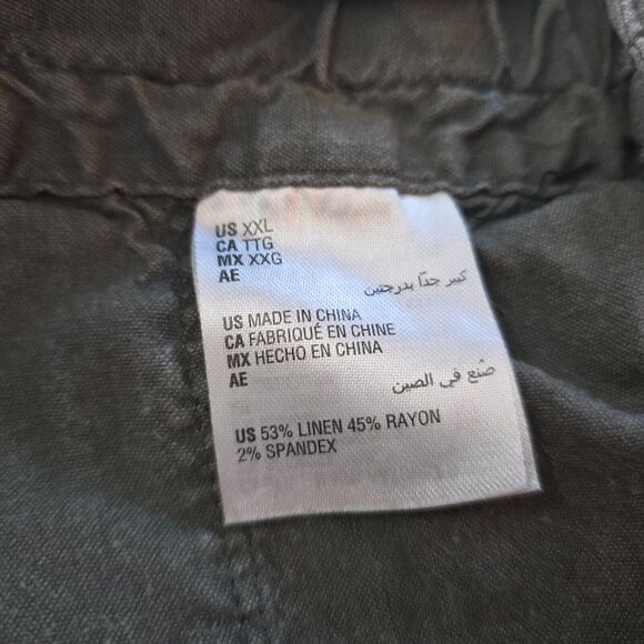 INC International Concepts Shorts Women's XXL Olive Green Casual Cargo Like Cuff - Picture 4 of 11